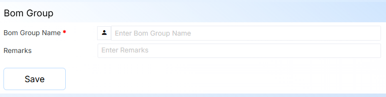 BOM GROUP FORM