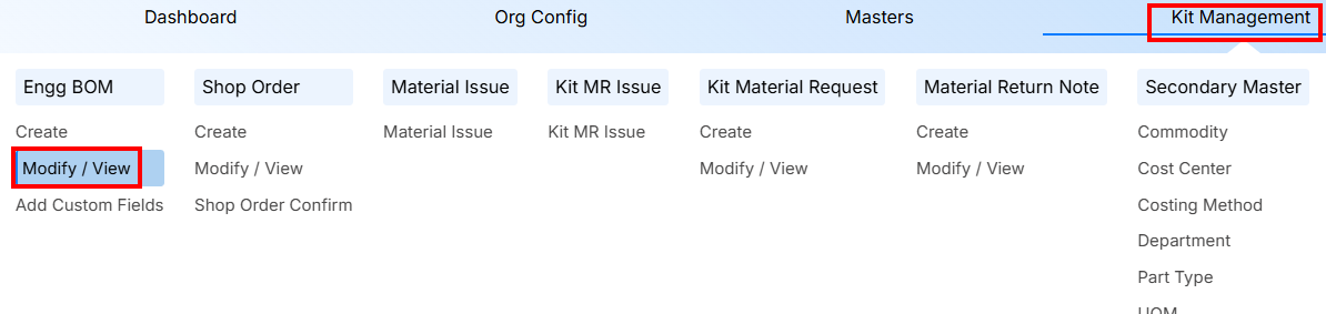 STEPS TO MODIFY/VIEW
