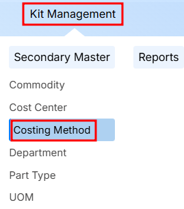 STEPS TOCOSTING METHOD