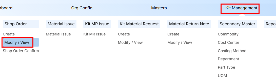 STEPS TO MODIFY/VIEW