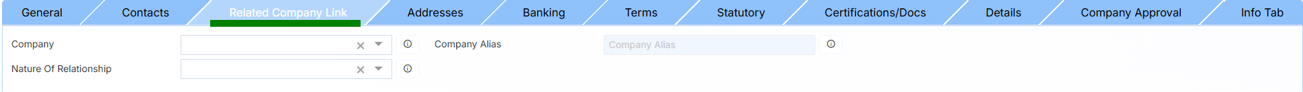 CREATE RELATED COMPANY LINKS