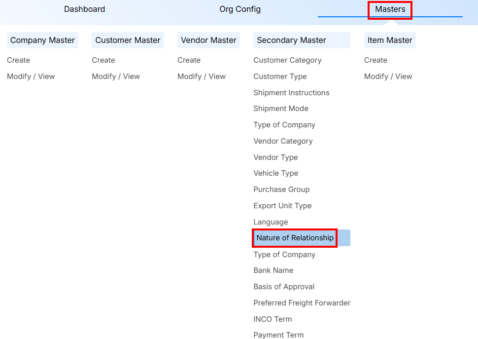 STEPS TO NATURE OF RELATIONSHIP
