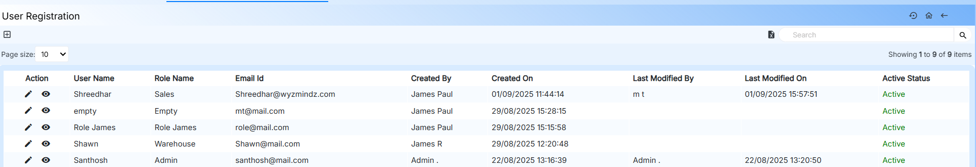 USER REGISTRATION PAGE