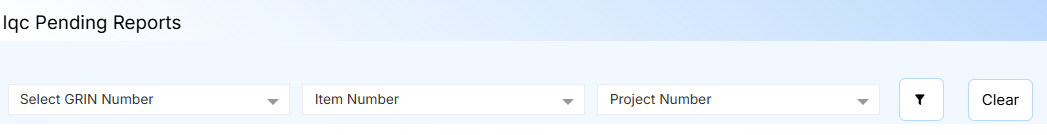 Iqc Pending Reports Interface