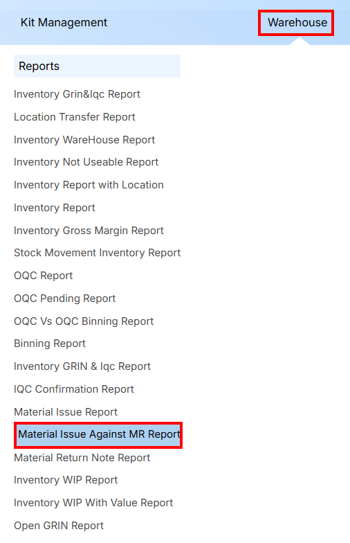 STEPS TO Material Request Reports