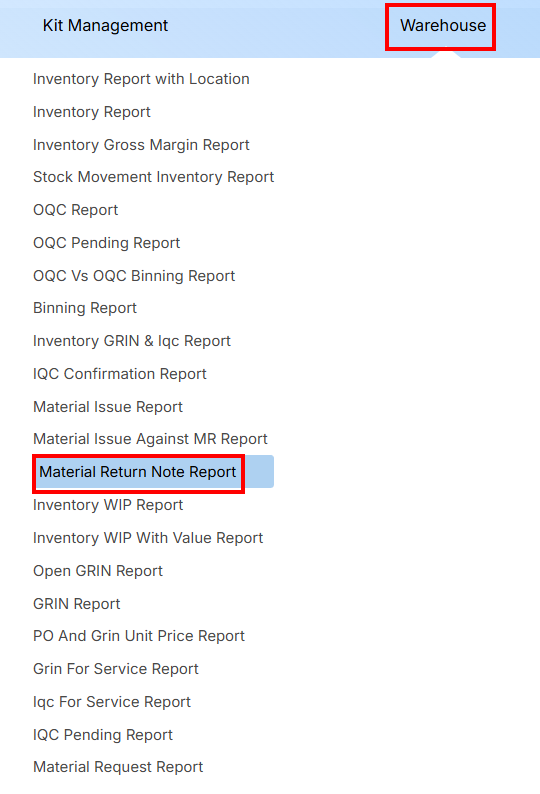 STEPS TO Material Request Reports