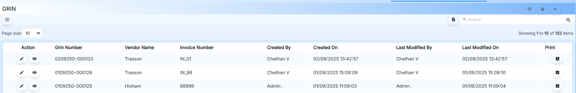 GRIN Modify/View Page