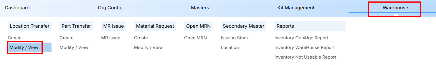 STEPS TO MODIFY/VIEW