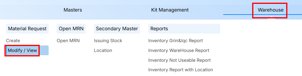 STEPS TO MODIFY/VIEW