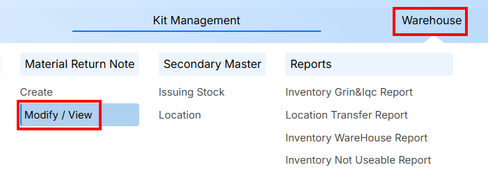 STEPS TO MODIFY/VIEW